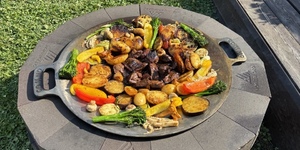 Костровая чаша из кирпича фото (черный огнеупорный кирпич  Montenegro)