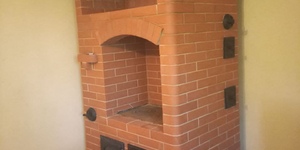 Кирпич печной, лицевой, полнотелый ЛСР, красный, М-400, F-100 3