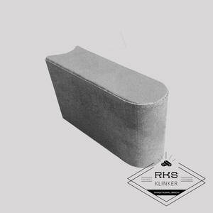 Бордюр тротуарный - Шарнирный, SteinRus, БРШ 25.20.8R, серый