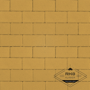 Плитка тротуарная SteinRus, Прямоугольник 1.П.6, Желтый, 100х200х60 мм
