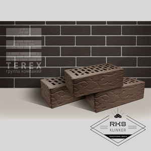 Кирпич облицовочный TEREX, какао, руст 1 НФ, F-75, F-100