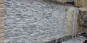 Наружние стены из природного камня фото 3D панели RKS SLATE Мрамор Cloudy Grey Classic проект в Ставрополе (2)