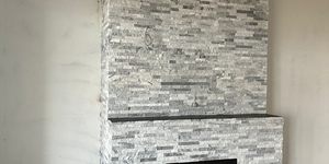 Печь из камня 3D панели RKS SLATE Мрамор Cloudy Grey (1)