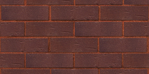 Клинкерный кирпич ЛСР Порту тёмно-красный с бордовым песком, 0,7 НФ на терракотовом шве