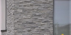 Фасадная 3D мозаика из камня RKS SLATE Кварцит Monsoon Black Rockface