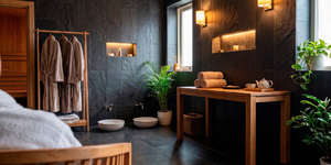 Плитка Belgian Black Rock (Скала) и Плитка из натурального камня Belgian Black (1)