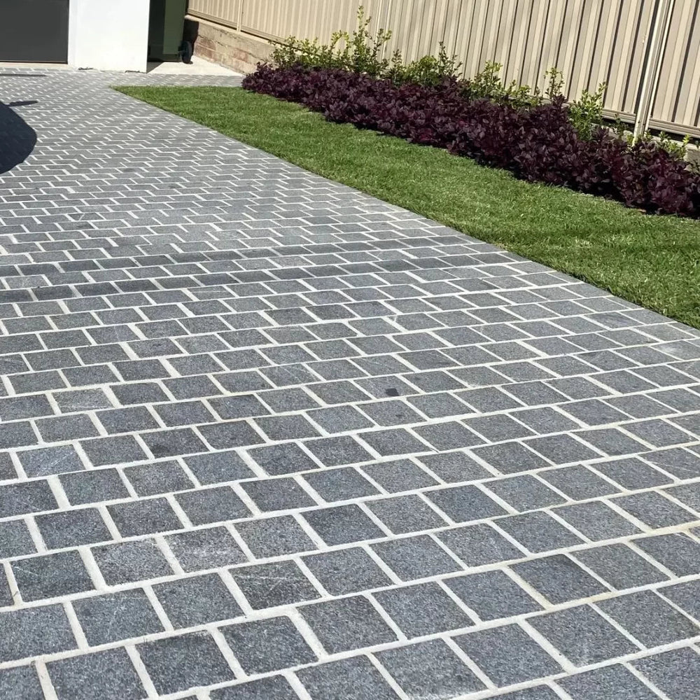 Брусчатка из известняка RKS Slate Belgian Black 100x100x30 мм 4