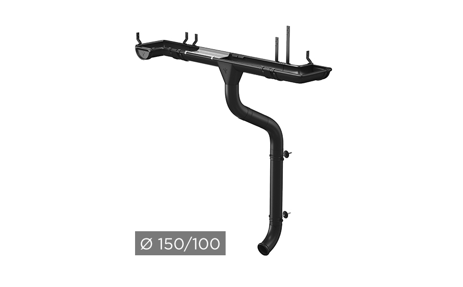 Водосточная система AQUASYSTEM PU MATT 150/100 мм RAL 9005 в Калуге