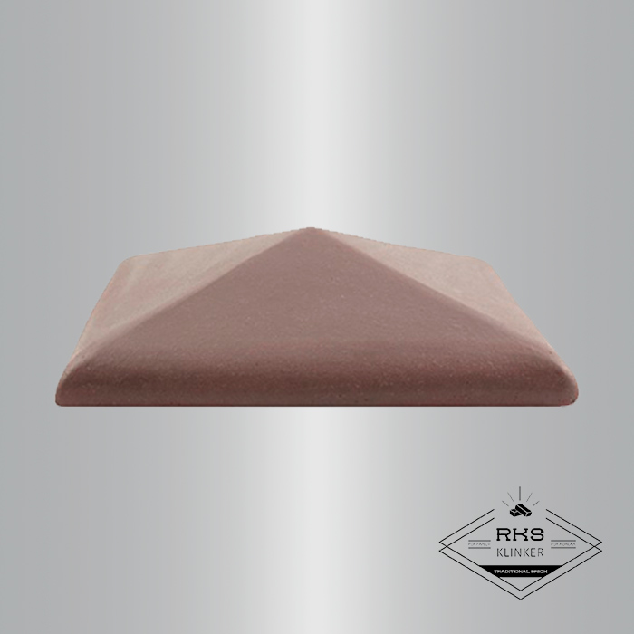 Клинкерный колпак на столб ZG Clinker, С42 425х425 мм, вишнёвый в Калуге