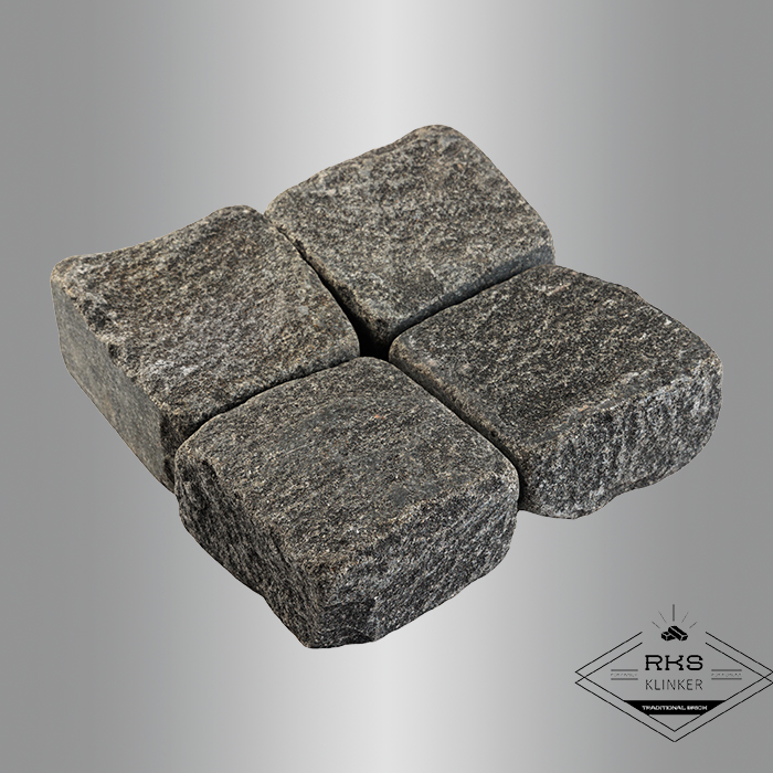 Гранитная брусчатка Габбро, Галтованная, 100x100x50 мм в Калуге