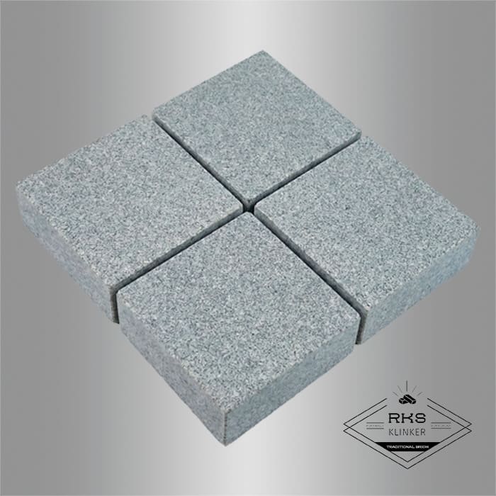 Гранитная брусчатка RKS SLATE Сильвер Пёрл, пиленая 100х100 мм в Калуге