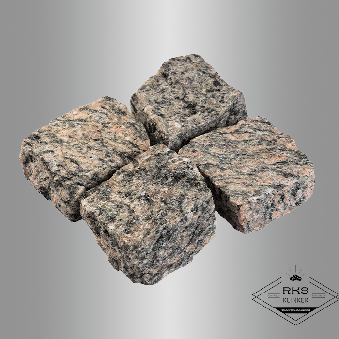 Гранитная брусчатка Ладожская, Колотая, 100x100x50 мм в Калуге