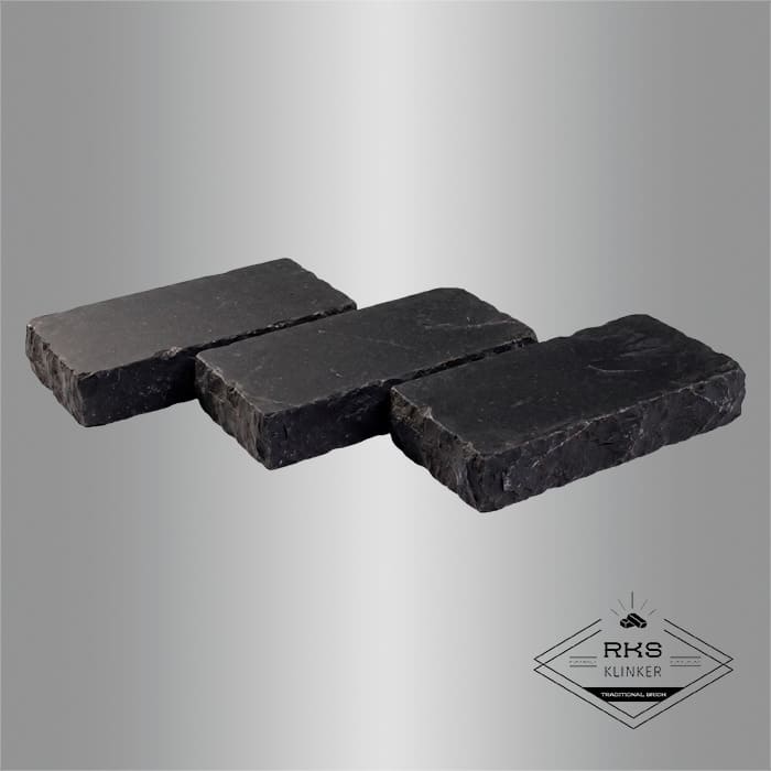 Брусчатка из известняка RKS Slate Belgian Black 200x100x20 мм в Калуге