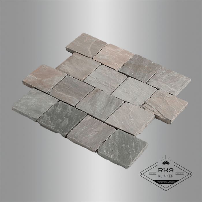 Брусчатка из песчаника RKS Slate Belgian Grey 100x100x40 мм в Калуге