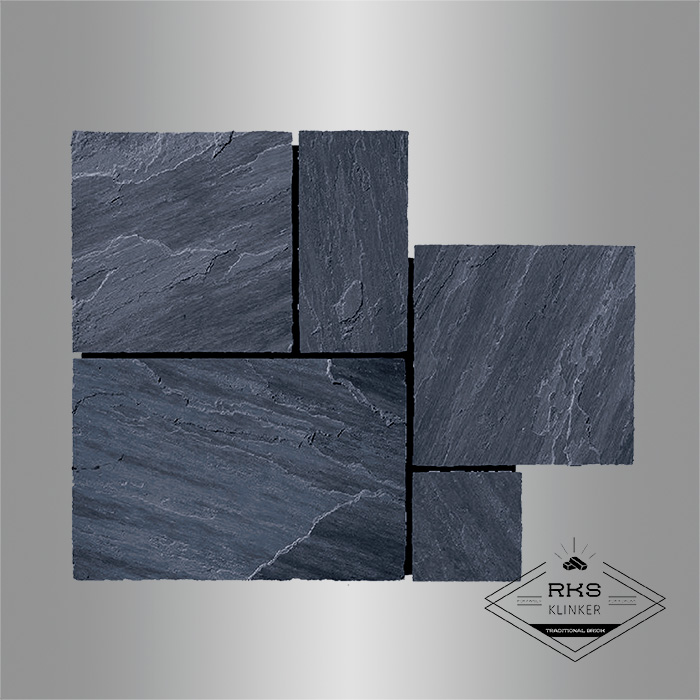 Мозаика из камня известняк RKS SLATE Belgian Black в Калуге