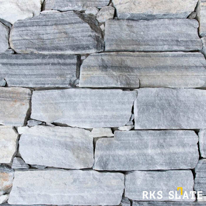 Фасадный облицовочный камень Cloudy Grey Quartz Strips в Калуге