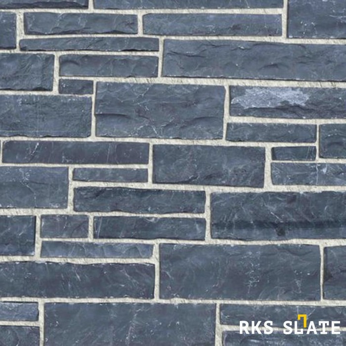 Фасадный облицовочный камень Black Slate Strips в Калуге