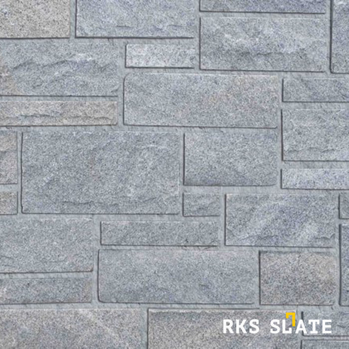 Фасадный облицовочный камень Grey Quartz Castle в Калуге