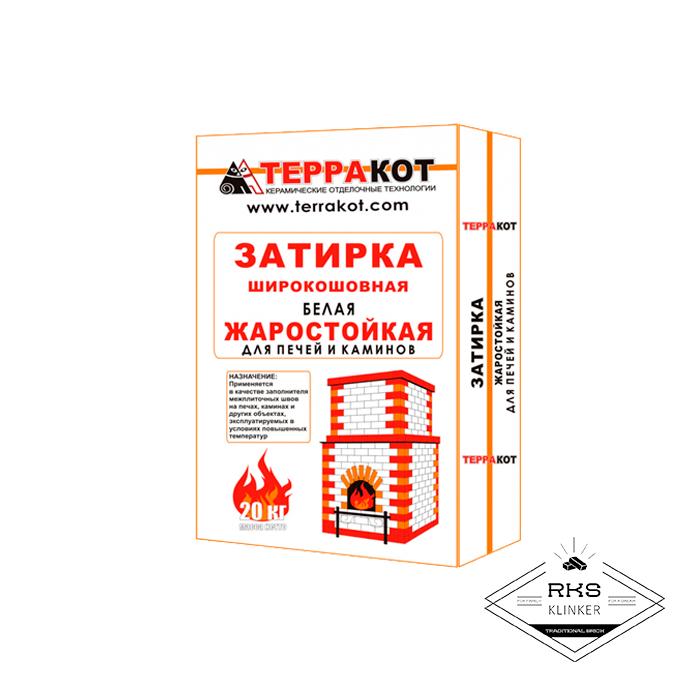 Затирка жаростойкая белая Терракот, 20кг в Калуге