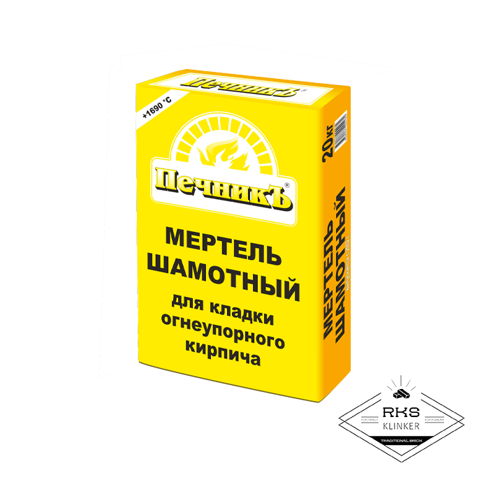 Мертель шамотный для кладки огнеупорного кирпича, 20 кг в Калуге