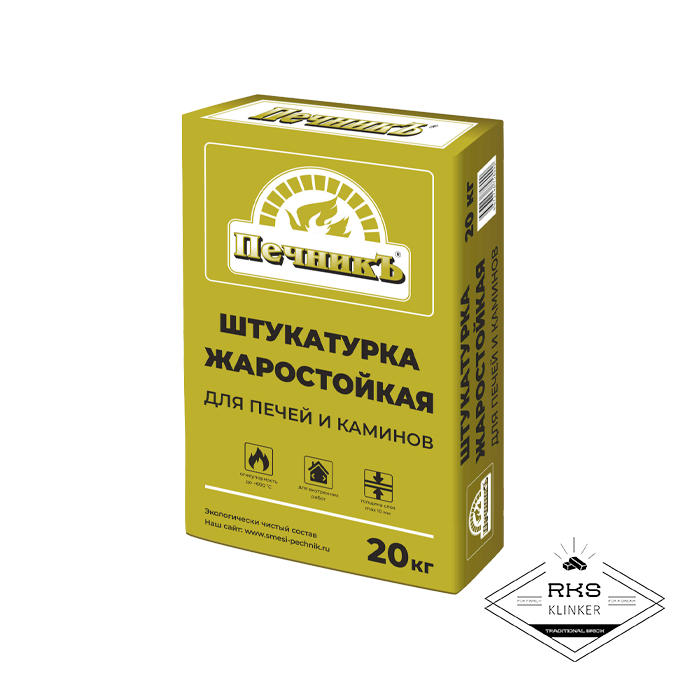 Штукатурка для печей и каминов Печникъ, 20 кг в Калуге