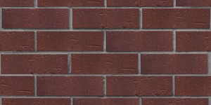 Клинкерный кирпич ЛСР Порту тёмно-красный с бордовым песком, 0,7 НФ на сером шве