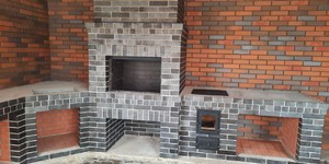 Барбекю комплекс из черного кирпича BRAER PRO 34_03 (1)