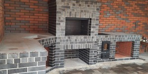 Барбекю комплекс из черного кирпича BRAER PRO 34_03 (6)