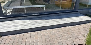 Террасная доска ДПК Bamberg English Barnwood веранда ресторана Severs One в Белгороде (1)