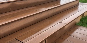 Ступени из ДПК BAMBERG African Bubinga ступени из дпк из завершающей доски