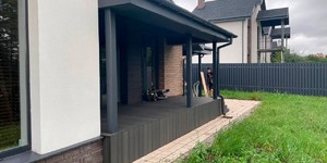 Ступени из ДПК Turtle Shell Scottish Slatewood Co-Extrusion крыльцо из дпк процесс монтажа (5)