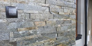 Каменный фасад заказать 3D панели RKS SLATE Кварцит Ocean Green Natural (1)