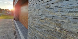 Каменный фасад заказать 3D панели RKS SLATE Кварцит Ocean Green Natural (2)