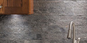 Каменная мозаика для фартука кухни 3D панели RKS SLATE Кварцит Silver Grey Classic Z купить (1)