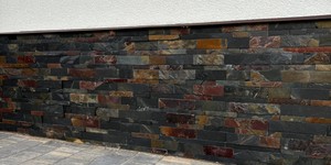 Цоколь из каменной мозаики купить 3D панели RKS SLATE Сланец Jack Multi Natural (12)