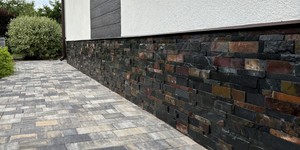 Цоколь из каменной мозаики купить 3D панели RKS SLATE Сланец Jack Multi Natural (13)