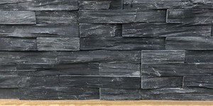 Цоколь из природного камня 3D мозаика из камня RKS SLATE Сланец Black Bark Rockface фото (3)