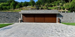 Забор и подпорные стены из камня 3D панель RKS SLATE Кварцит Grey Quartz Country большая галерея фото (9)